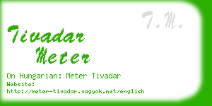 tivadar meter business card